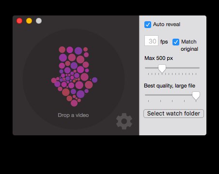 Drop to GIF — простая утилита для конвертации видео в гифки