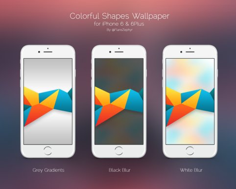 Обои для iPhone: Цветные формы